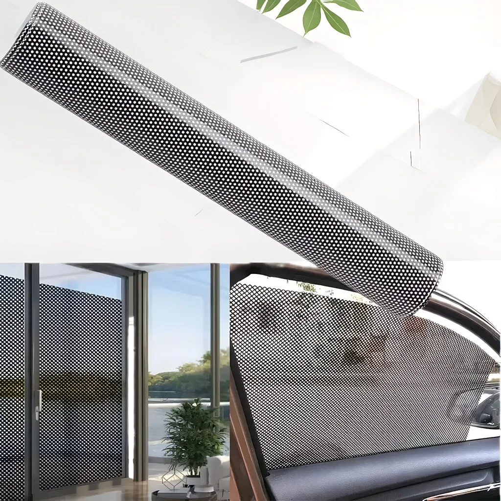 

Черная перфорированная виниловая пленка одностороннего зрения для тонирования окон автомобиля и конфиденциальности