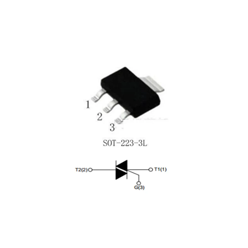 50pcs/lot MCR100-8 SOT223-3L Unipolar SCR 600V Electronic components wholesale prices