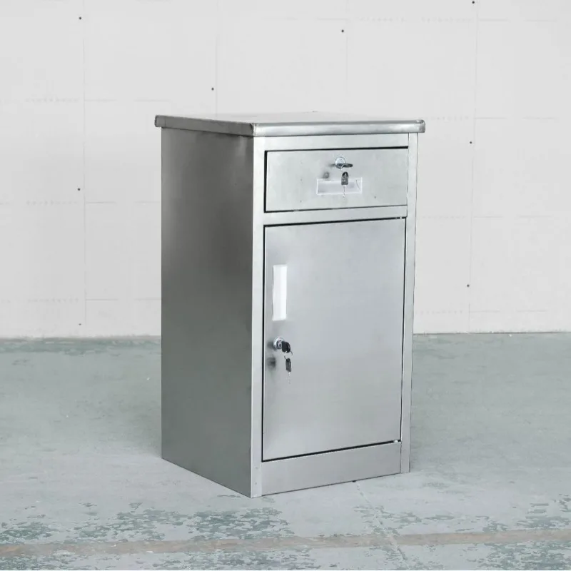 304 stainless steel small file cabinet storage drawer low cabinet food additives anti-theft storage box with lock