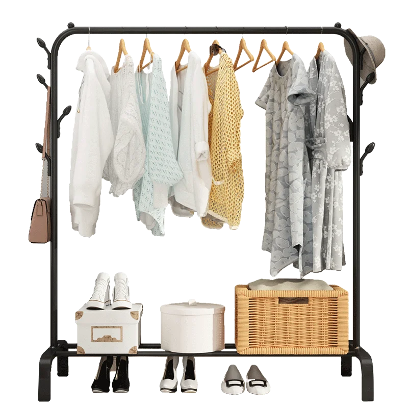 Metal Simple Closet Storage Organizer Bedroom Shelf Open Wardrobe Modern Living Room Portable Guarda Roupa Trendy Furniture