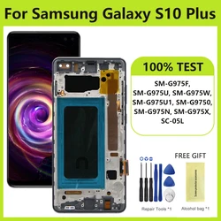 Screen for Samsung S10 Plus S10+ G975 G975F Lcd Display Digital Touch Screen with Frame for Samsung S10 Plus Assembly