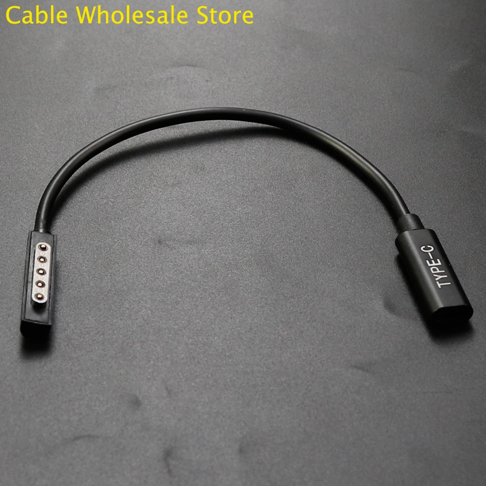 TYPE-C أنثى إلى مايكروسوفت PD سلك الطاقة مهايئ شاحن محول لمايكروسوفت السطح Pro2/Pro1/RT 65 واط PD كابل شحن سريع