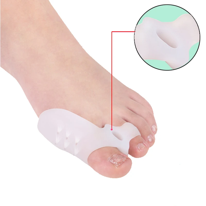 =Silicone Gel Bunion Toe Separator Spreader Eases Pain Foot Hallux Valgus Correction Massage Pedicure Tools