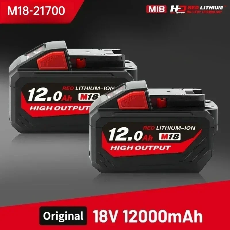 

Milwaukee M18 Rechargeable Battery, M18B6 5.0Ah 6.0Ah 8.0Ah 12Ah, Milwaukee 48-11-1860 48-11-1850 1840 Tool Lithium Battery