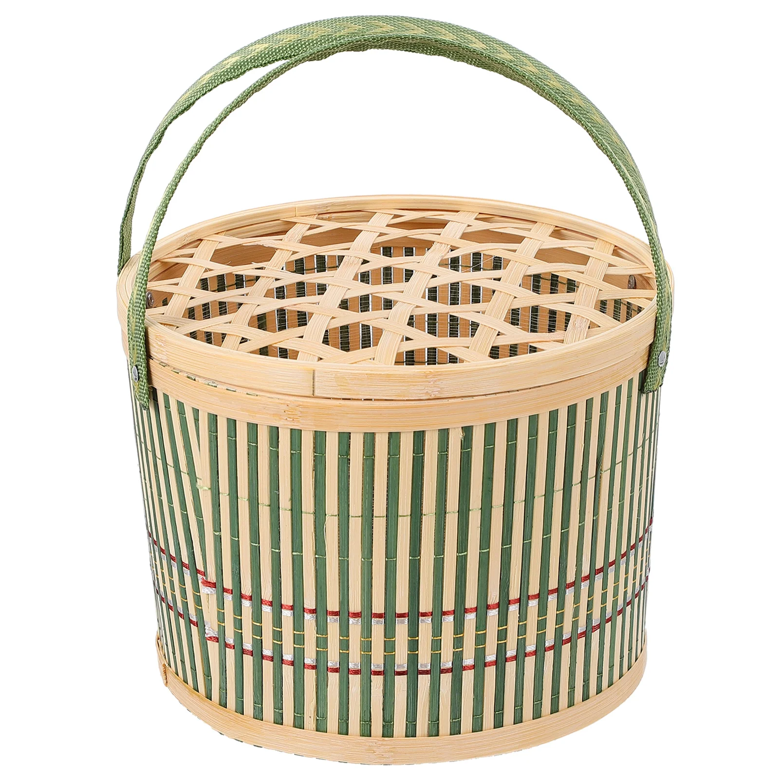 

Portable Egg Basket Food Fruits French Fries Handmade Storage Bamboo Sundry Bride