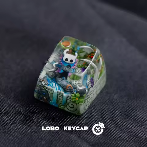 Hollow Knight Game Peripheral Custom Resin Esc Translucent Keycap Mechanical Keyboard Keycap Cute Personalized Collectible Gift