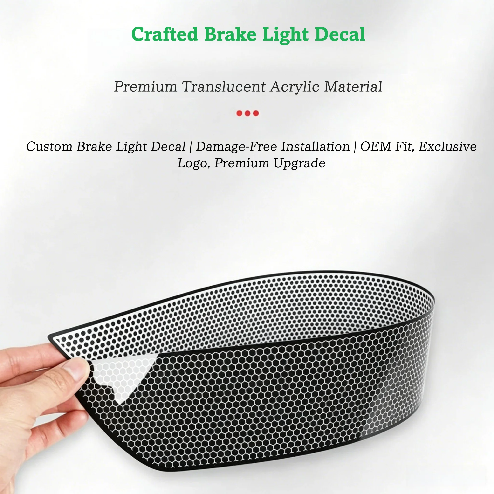 For Porsche Cayenne Macan Panamera Taycan 911 718 High Mount Stop Lamp Cover Decal Sticker 3rd Brake Light Bezel Trim Accessorie