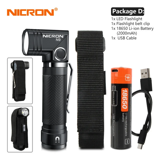 90 degree rechargable flashlight Biker Light-LED 1000 Lumen & Headlamp With Magnet  Law Abiding Biker The MT21C features a 90o adjustable head Versa Light 90 Degree Rechargeable