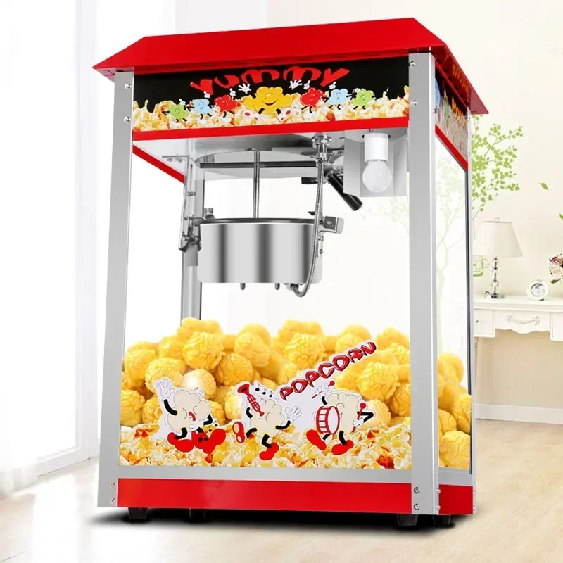 1400W Popcorn Machine Commercial Popcorn Maker Electric Heating Bud Popcorn Stall Snack Puffing Machine