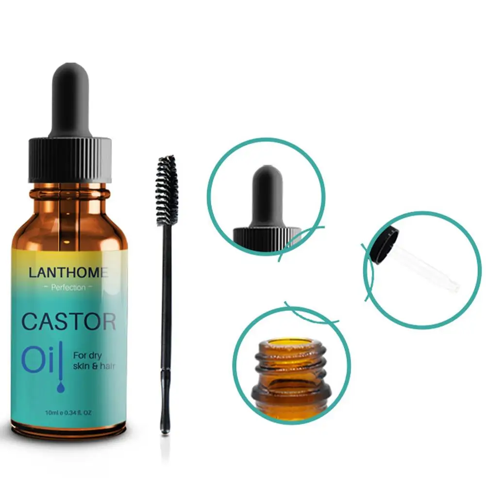 Olio di ricino Mascara naturale spesso lungo arricciatura idratante non facile da sbavare cura delle ciglia estrazione liquida ciglia