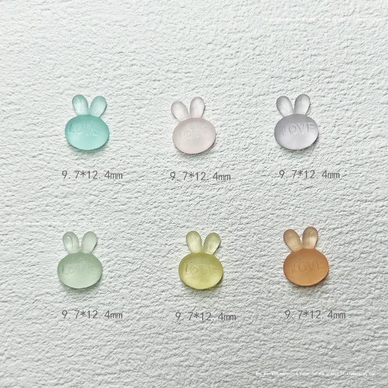 10pcs 3D Cartoon Rabbit Resin Nail Art Charms Kawaii Sweet \