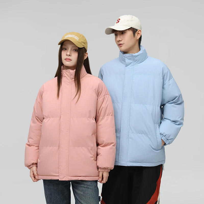 

ex Winter Thiened Cotton Jaet Stand Collar Casual Outerwear Durable Polyester Fiber Bread Sle Faionable Streetwear