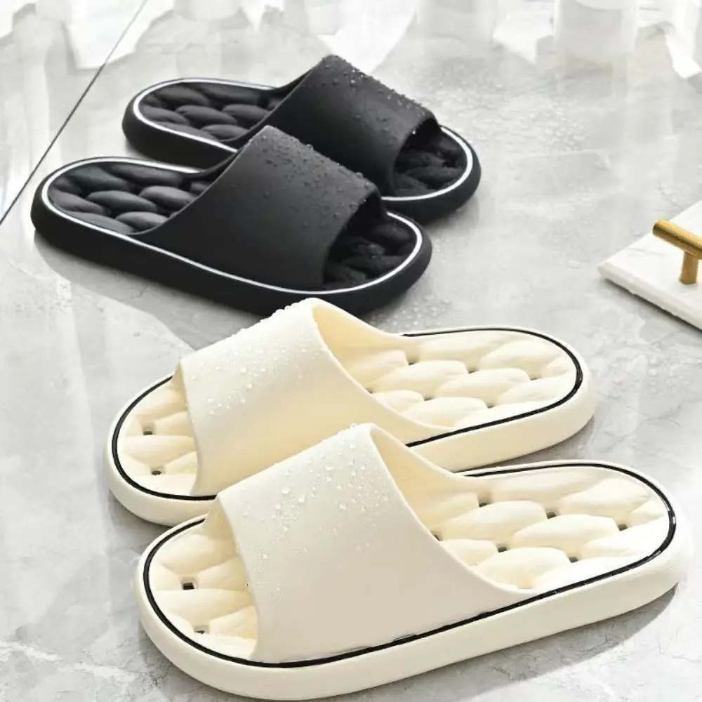 EVA Summer Bathroom Slippers Anti-Slip Soft Bottom Women's Home Slippers Comfortable Quick-Drying Couples Leaky Slippers