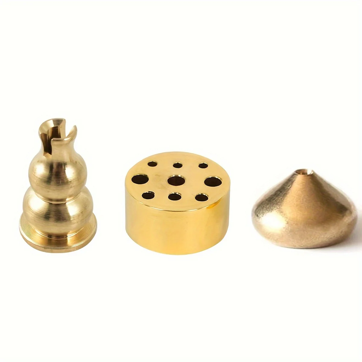 3Pcs Portable Incense Burner Multi Purpose Water Drop Shape Brass Incense Holder Home Office Home Fragrance Decoration