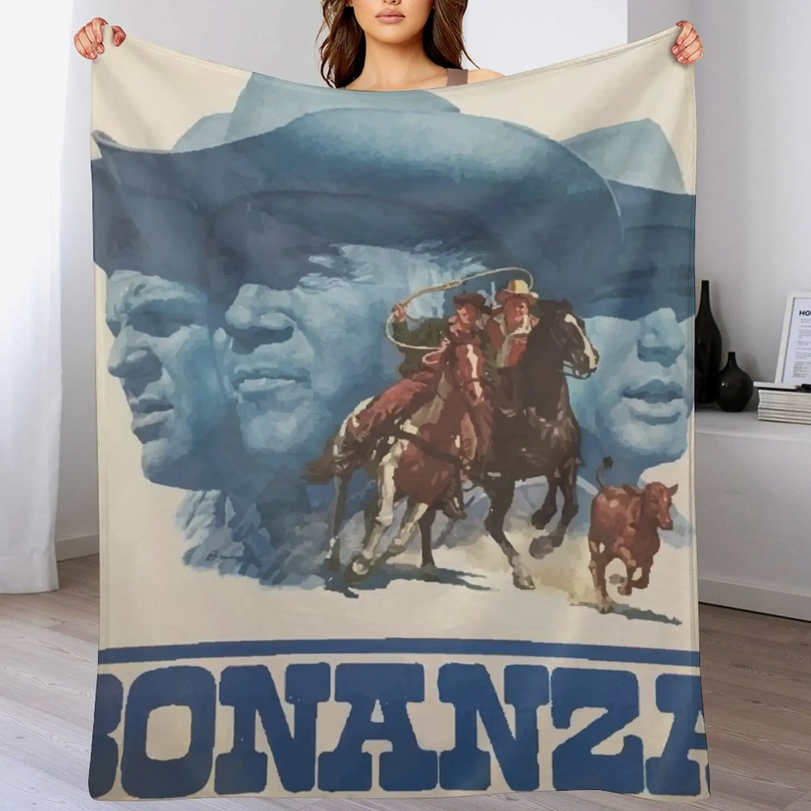 

PAPER BONANZA POSTER Throw Blanket Soft Warm Blanket Gift for Men Women Adults