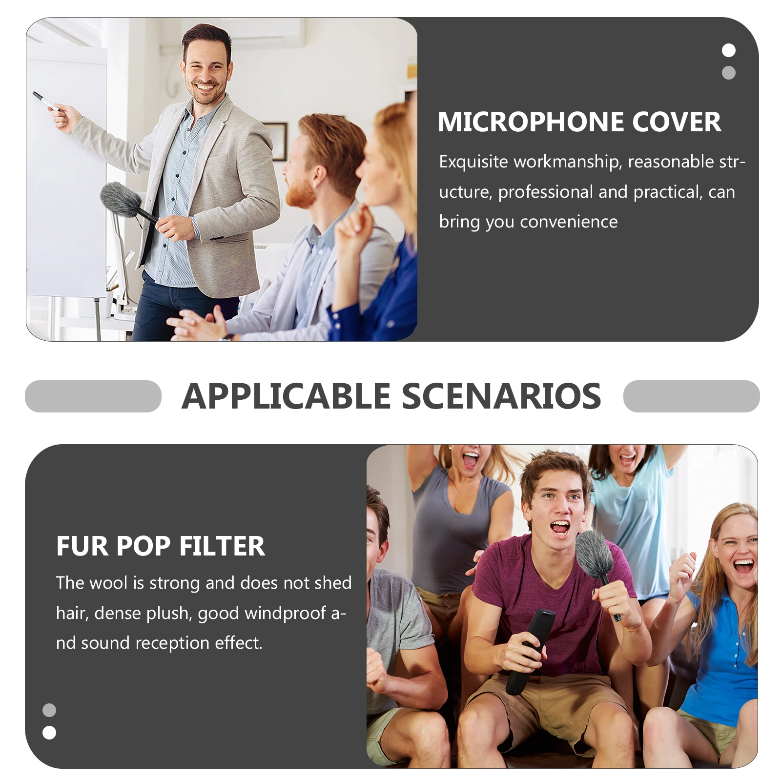 

Microphone Windproof Cover Fuzzy Windscreen for ry Mask Shield Pop Filter Windshield
