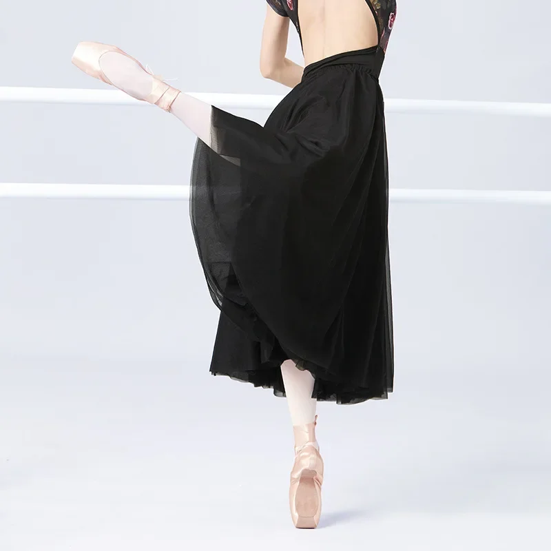 yes1pcs-lot-woman-fashion-ballet-dance-mesh-long-skirt-lady-vintage-dancing-skirt-black-and-white