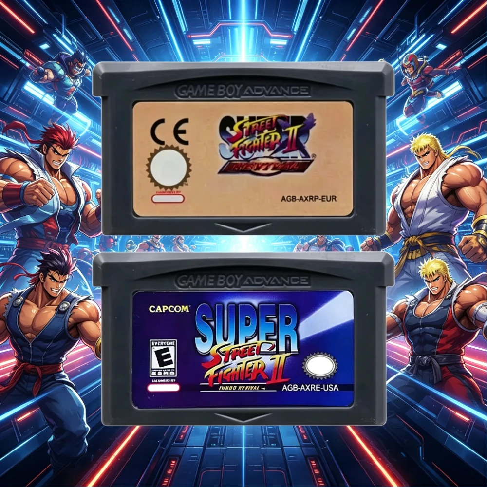 Super Street Fighter 2 GBA, Juego para Consola Electrónica de 32 bits, Cartuchos de Tinta, Tarjeta de Juego DS NDSL, Versión en Inglés para EE. UU./Europa
