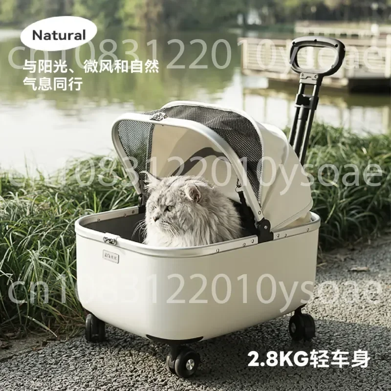 Pet Supplies Cart Small Dog Cat Dog Cart Carry Circulating Fan Rechargeable Travel Pet Cart