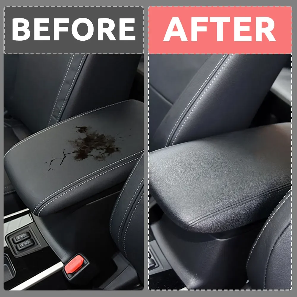 For Mitsubishi Outlander 2013-2018 Auto Central Control Armrest Box Cover Faux Leather Pad Anti-Scratch