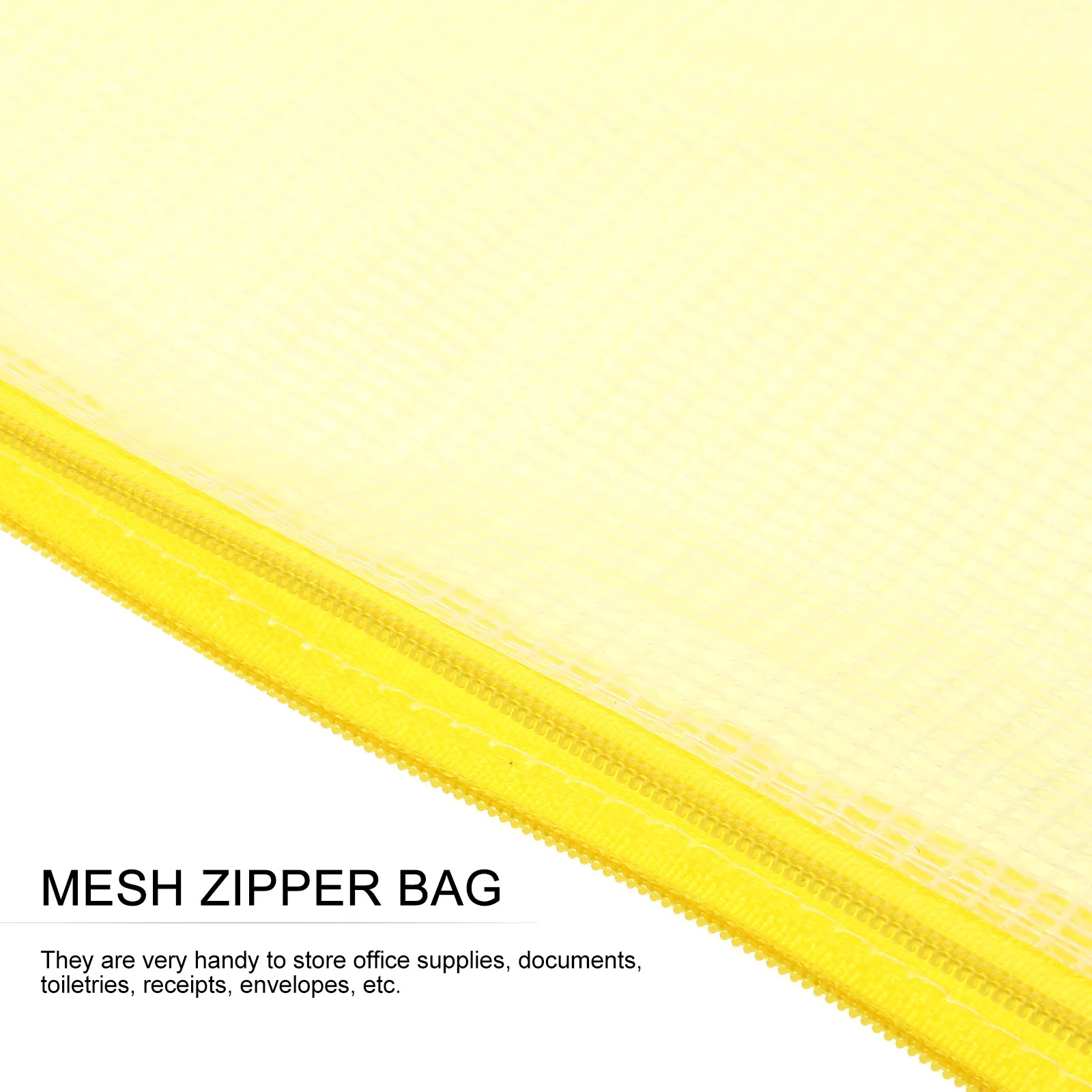 

10Pcs Files Mesh Zipper Bags Large Capacity Document Pouches School Office Filing Folder Organizer Document Storage Bag