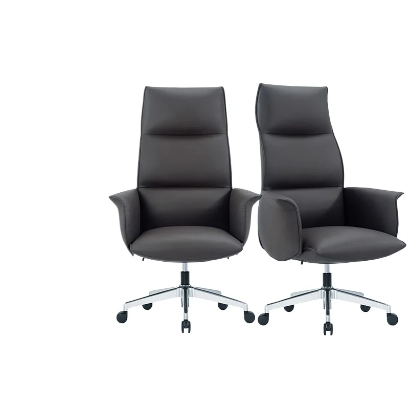 Modern Swivel Staff Chair Conference Waiting Room Chair Genuine Leather Visitor Chair