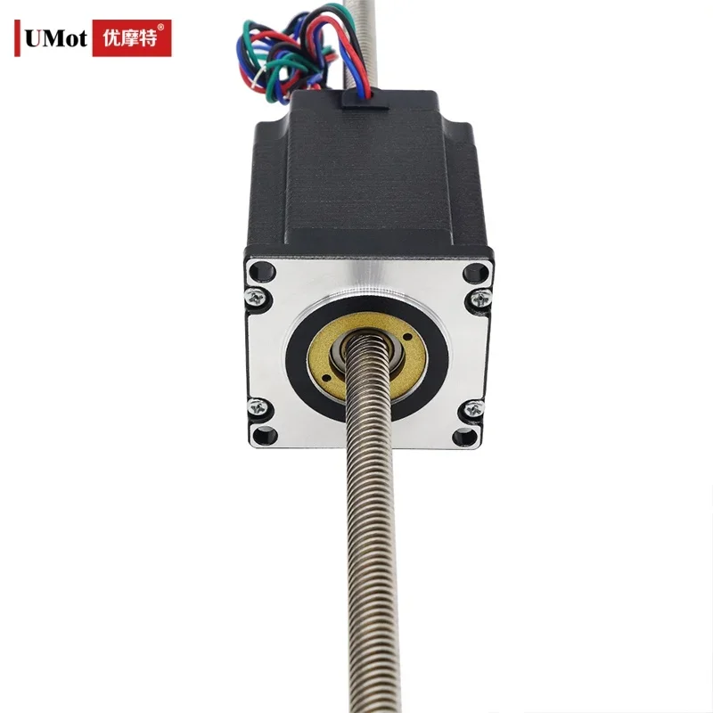 UMOT 57*76mm Threaded Rod Length 143mm/420mm Nema 23 Non Captive Linear Screw Stepper Motor DC 4A Torque 2.4N.m Thrust 415N/680N