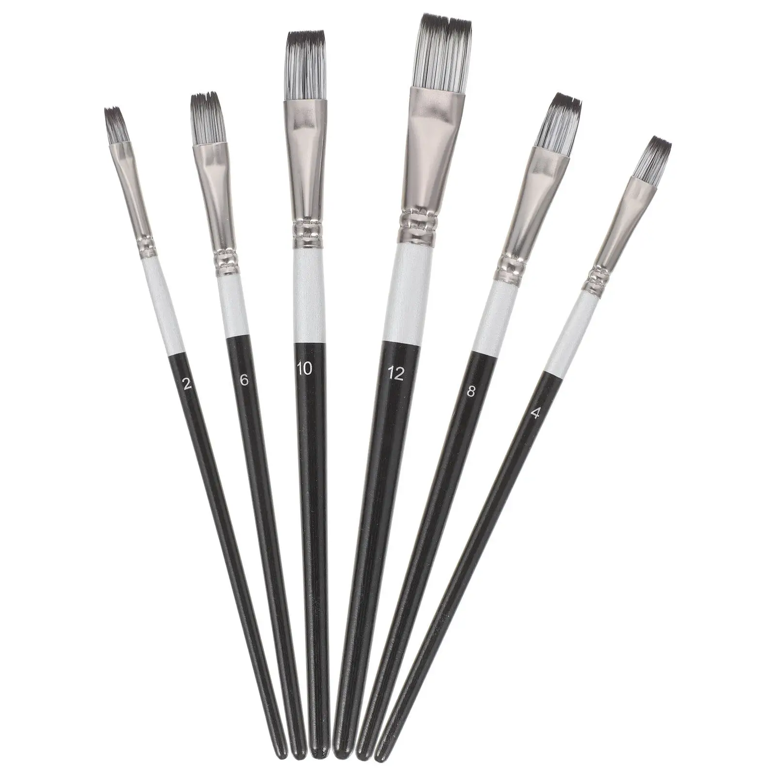 6Pcs Premium Artist Paint Brush Set for Watercolor Acrylic Oil Painting Face Nail Miniature Detail Rock Gouache Art Students
