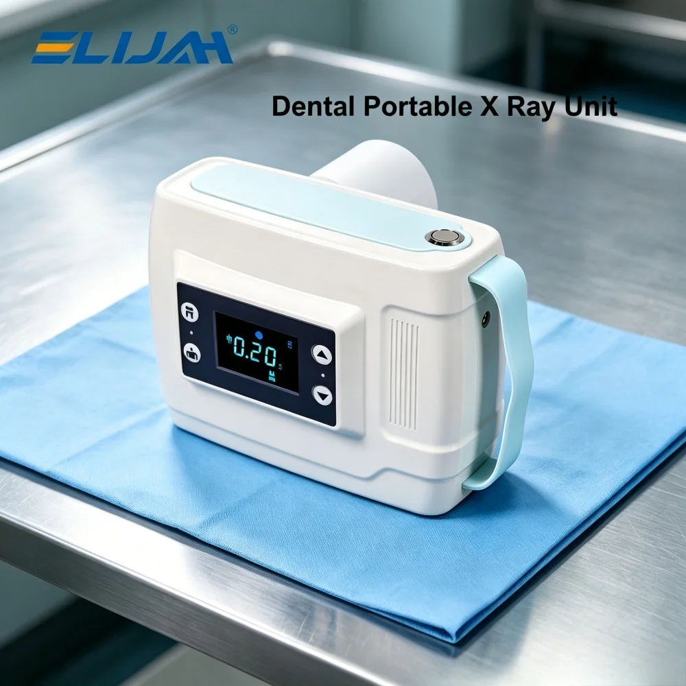 ELIJAH Dental Portable X Ray Unit AC110V/220V Universal Voltage Digital Touch Screen Universal Voltage for Intraoral Sensor Use