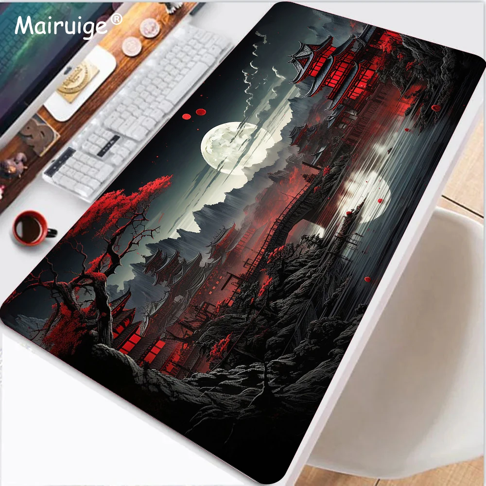 Fantasy City Mouse Pad Moonlit Night Mouse Pad Xxl Gaming Setup Office Accessories Mouse Mat Laptop Desk Mat Carpet Keyboard Mat