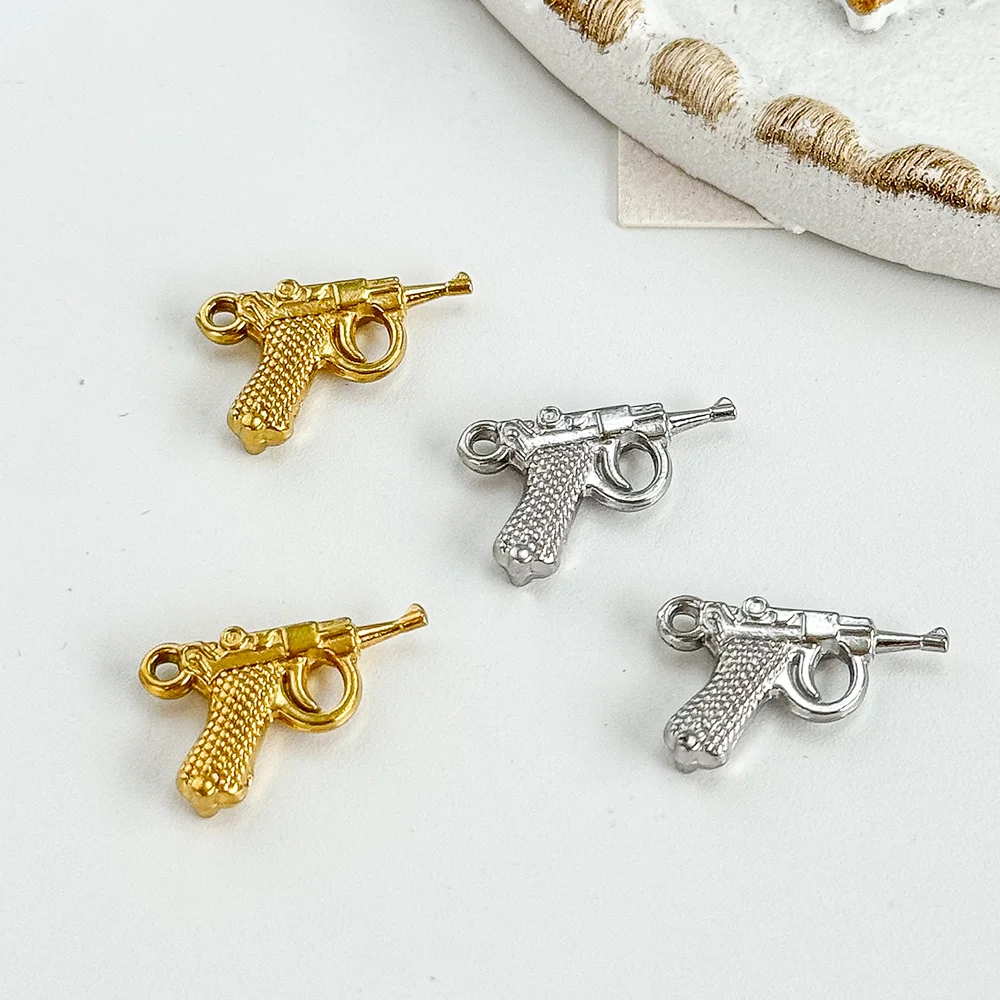 Cordial Design 10*16MM 50Pcs Stainless Steel Pendant/Hand Made/Gun Shape/Charms/Jewelry Accessories/DIY Bracelets Making #195293