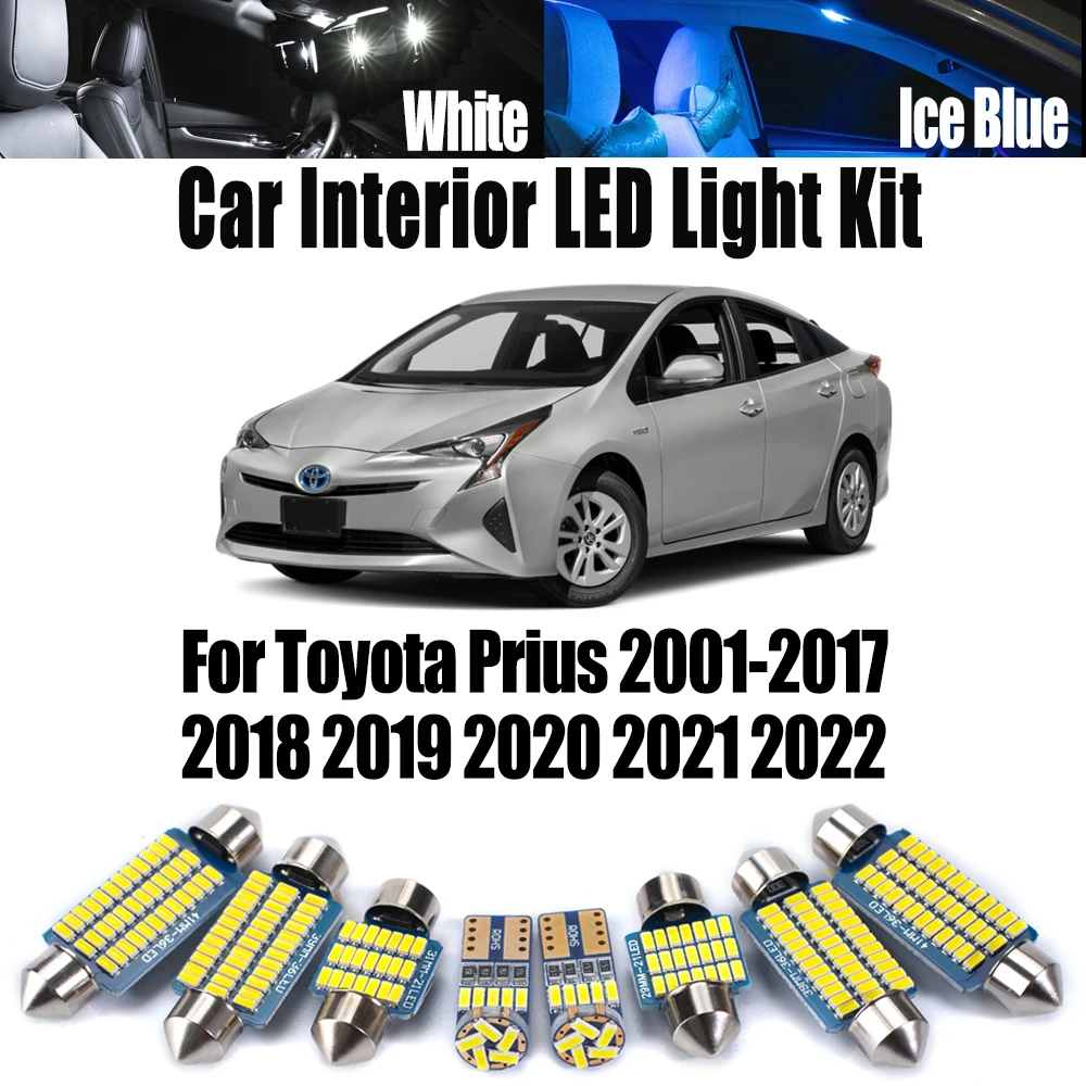 For Toyota Prius 2001- 2017 2018 2019 2020 2021 2022 Canbus Car Accessories LED Interior Reading Light Dome Map Trunk Bulbs Kit