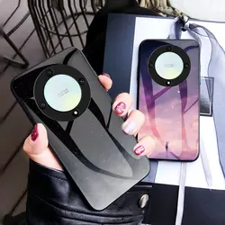 Honor Magic5 Lite 5G RMO NX3 케이스, 별이 빛나는 그레인 충격 방지 강화 유리 하드 백 커버 케이스, Honor Magic 5 Lite RMO-NX3