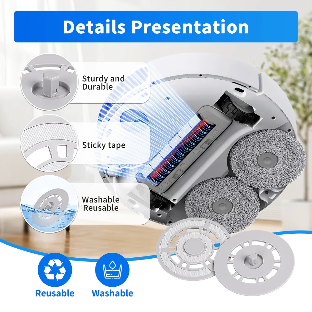 Mop Cloth Holder For Xiaomi Robot B101CN X10+X20+ For Dreame S10 S10 Pro L10s Ultra L10s Pro W10s Vacuum Mop Rack Accessories view 3