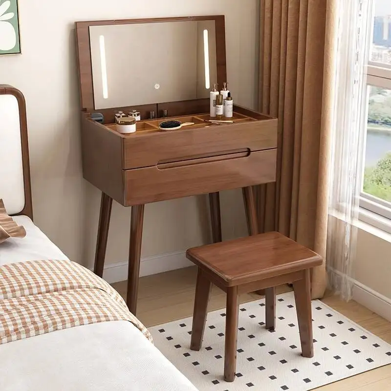 

Storage Wooden Dresser Makeup Cabinet Bedroom Mirrors Vanity Desk Dresser Drawer Nordic Penteadeira Quarto Bedroom Set