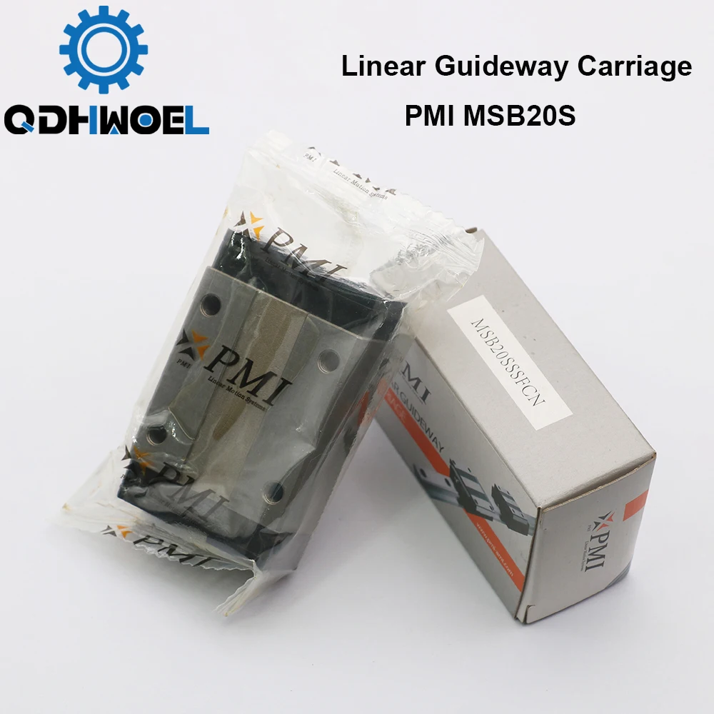 

QDHWOEL Taiwan PMI Linear Guideway Carriage Block MSB20S for CO2 Laser Engraving Cutting Machine