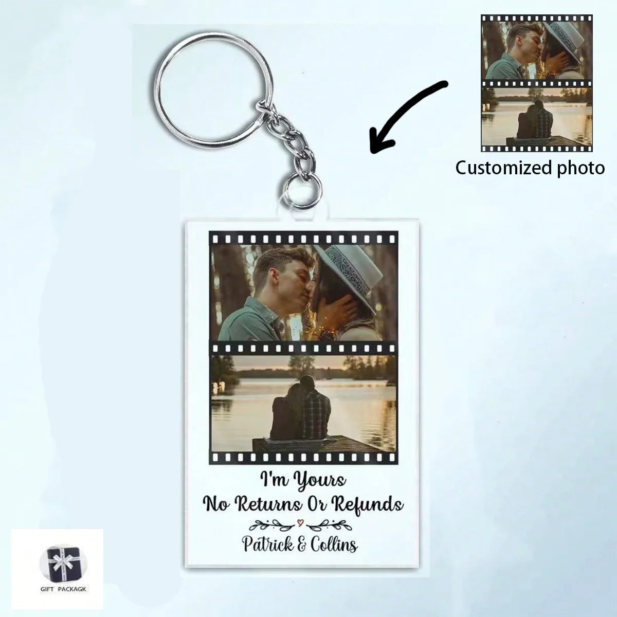 

Изготовленное на заказ фото «Ты мой величайший приключение» — подарок для пар — персонализированный прямоугольный акриловый брелок на заказ