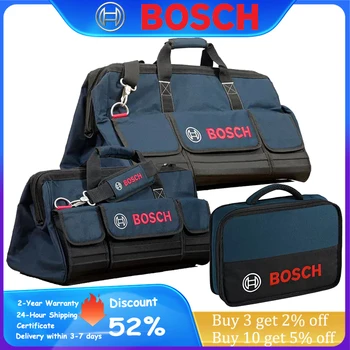 กระเป๋าเก็บของแบรนด์ Bosch กระเป๋าเครื่องมือผ้าใบความจุขนาดใหญ่กันน้ำอเนกประสงค์