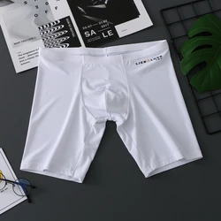 Men Long Leg Boxer Shorts Panties Men Underpants Mesh Breathable U Pouch Gym Shorts Hombre Boxershorts Men Boxers Underwear