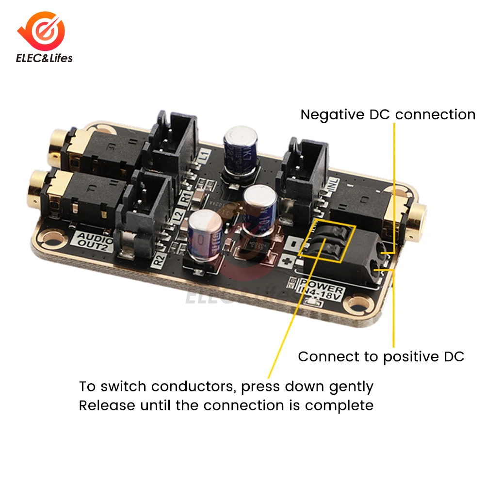 Modulo di riduzione del rumore di isolamento audio DC 4-18V Audio DSP Amplificatore a Terra Comune Scheda Amplificatore per Auto Audio DS Scheda