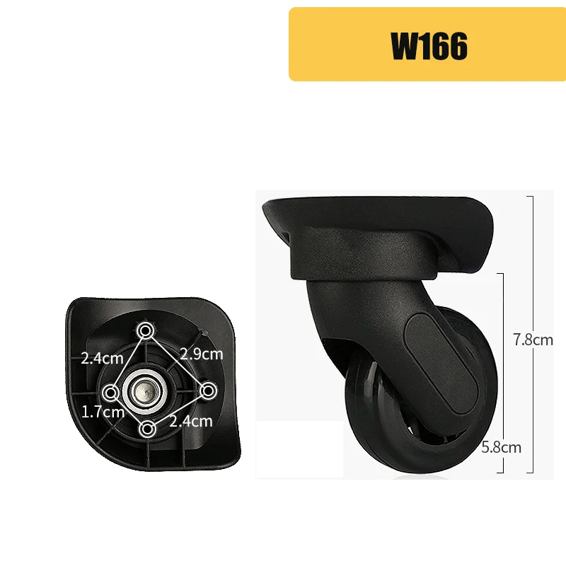 For W166 360° Rotating Silent Luggage Wheels – Durable ABS Replacement Wheels For Repairing Damaged Luggage Wheels