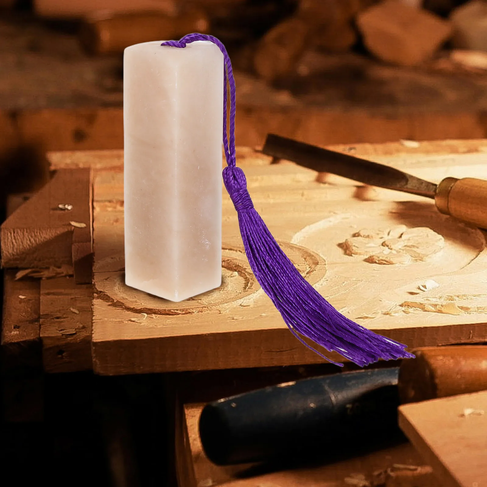 แสตมป์ศิลปะจีน ตราประทับหินแกะสลักเปล่าพร้อมพู่ สำหรับผู้เริ่มต้นเรียนการประดิษฐ์ตัวอักษรและภาพวาด