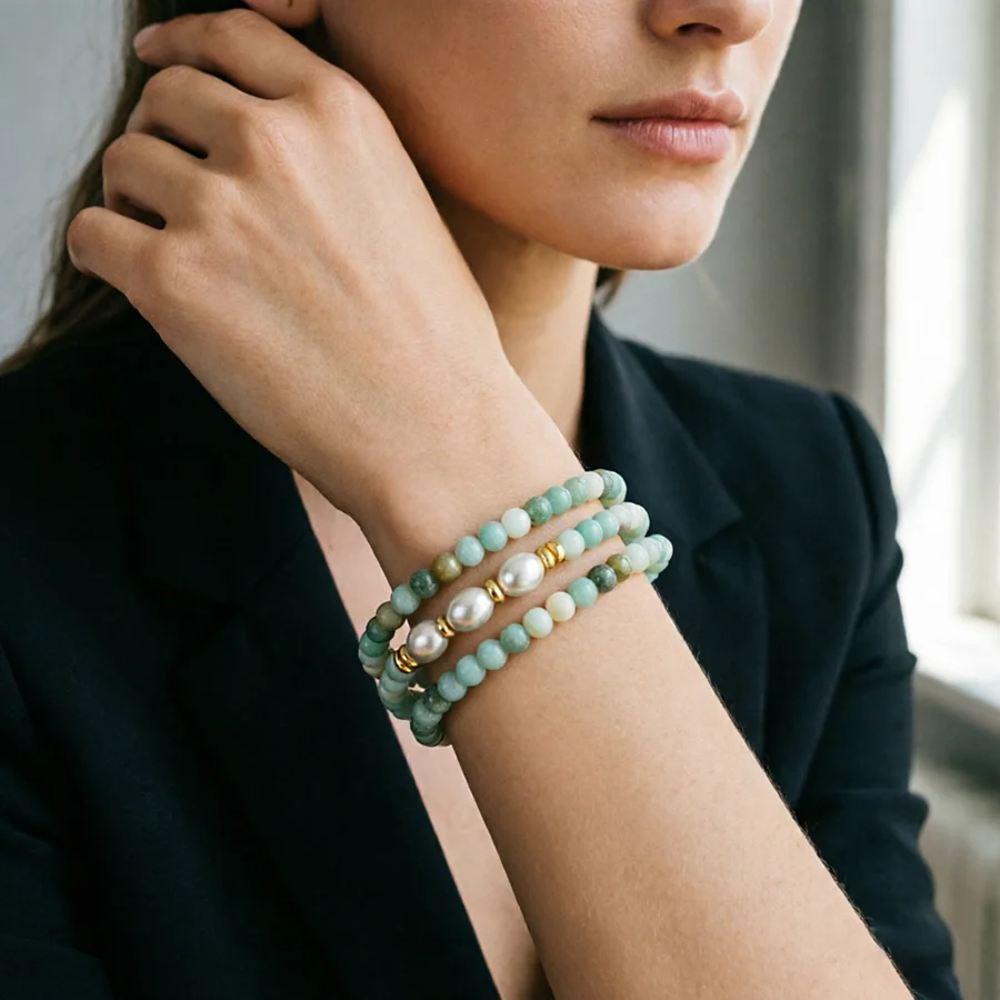 New Fashion 7 Styles Women Bracelet Premium Selected 4mm Sodalite Howlite Map Stone Strand Braclet Casual Beach Vacation Jewelry