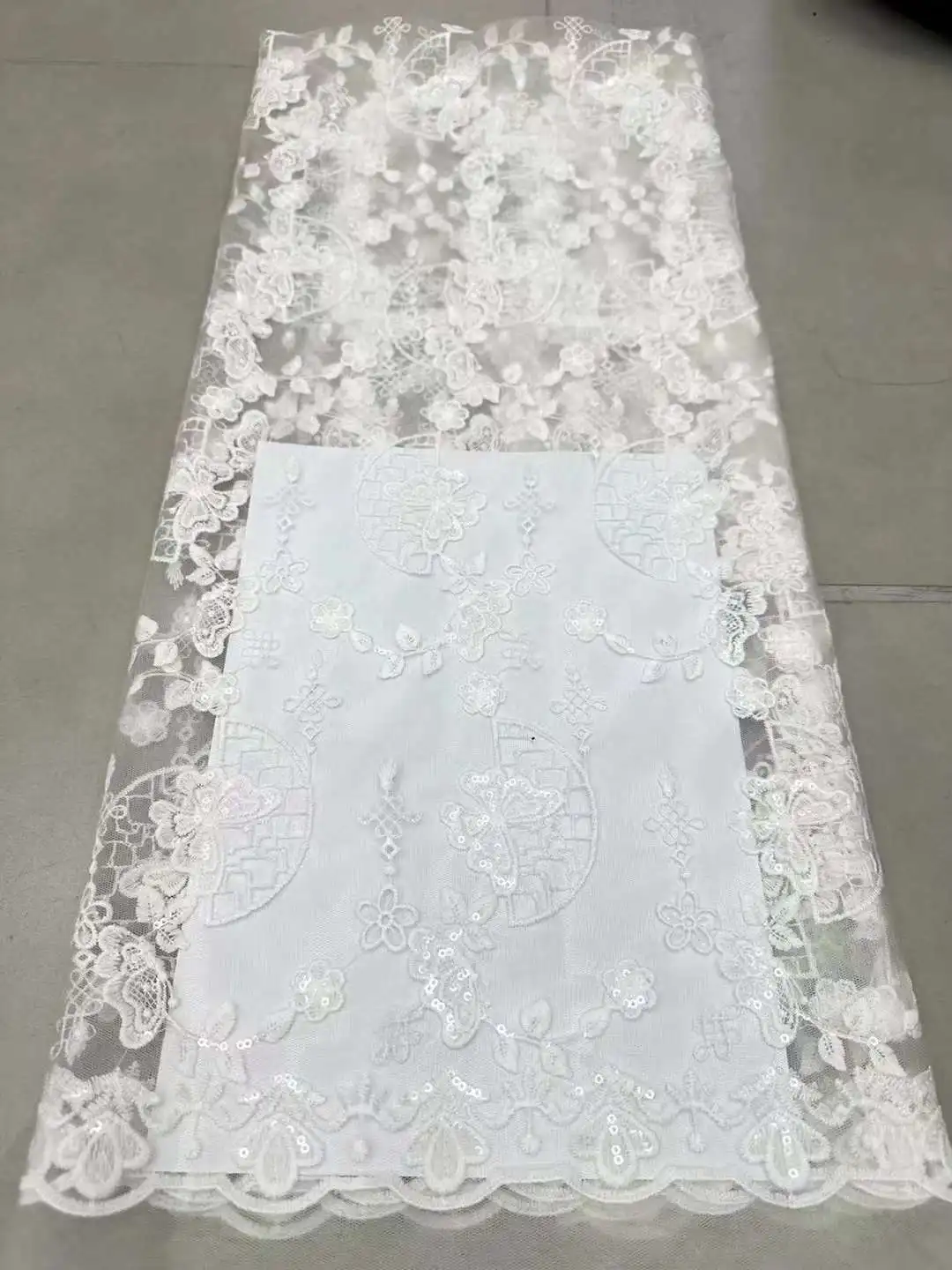 

High Quality Lace Fabric Embroidery Craft Sewing Design Banquet Party Dress Skirt Wedding Evening Bpodq Cloth Prom 5 Yards