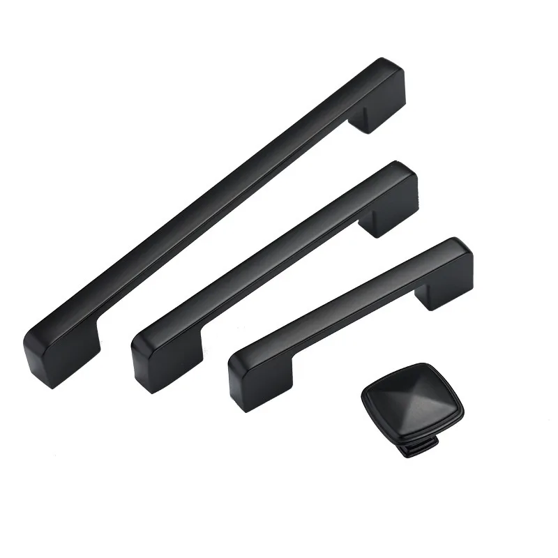 Wholesale directly from the manufacturer black aluminum alloy, cabinet wardrobe door handle, furniture hardware accessories
