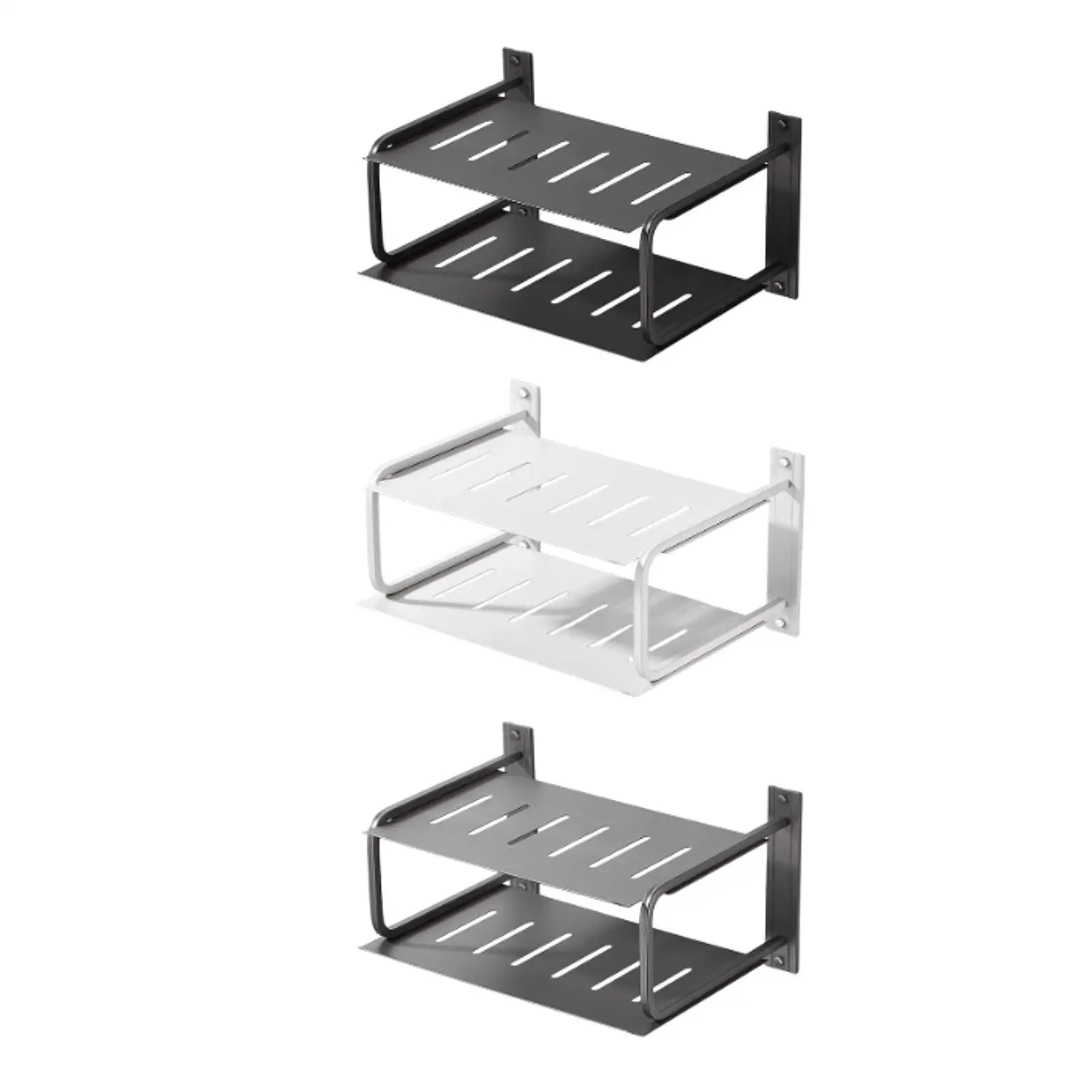 2 Layers Projector Shelf Wall Mount Cable Routing TV Accessories Home Organizer for Bedroom Living Room Player Hotel Office