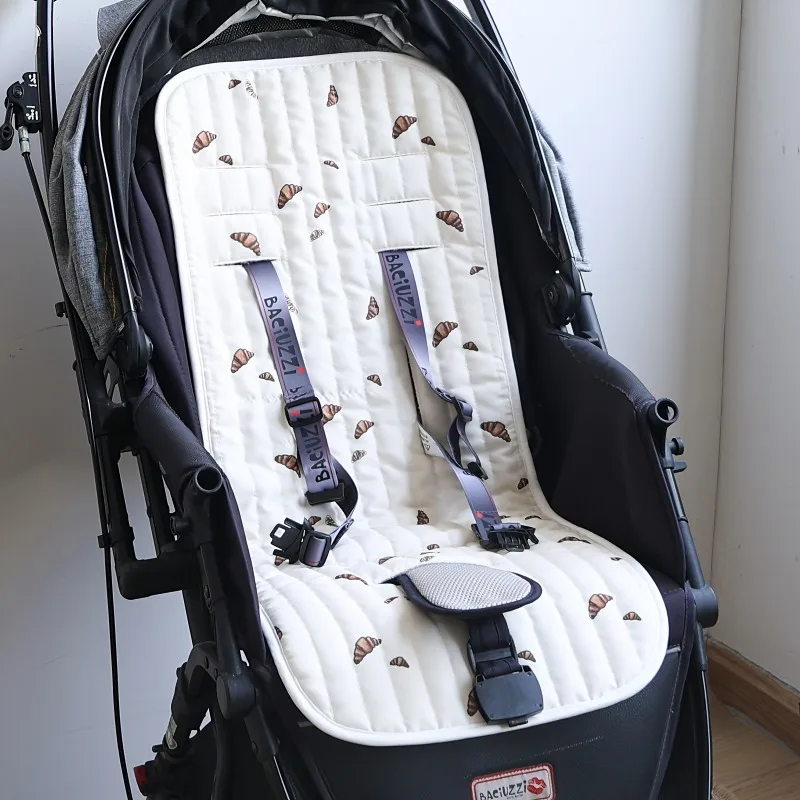 Cojín para asiento de coche, asientos de coche para bebé, sillas altas, transpirable, alfombrilla protectora para todas las estaciones, cochecito, nuevo estampado, fino, lavable a máquina