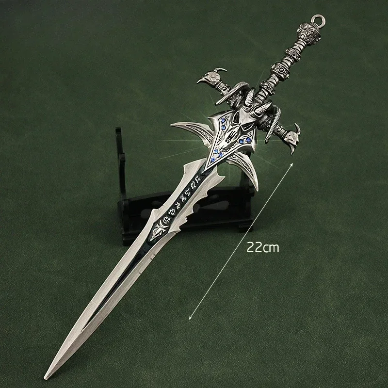 22 centimetri World of Warcraft Lich King Frostmourne Karambit Lega di Spada Modello Gioco Modello Periferico Action Figure Regali Di Compleanno Giocattoli