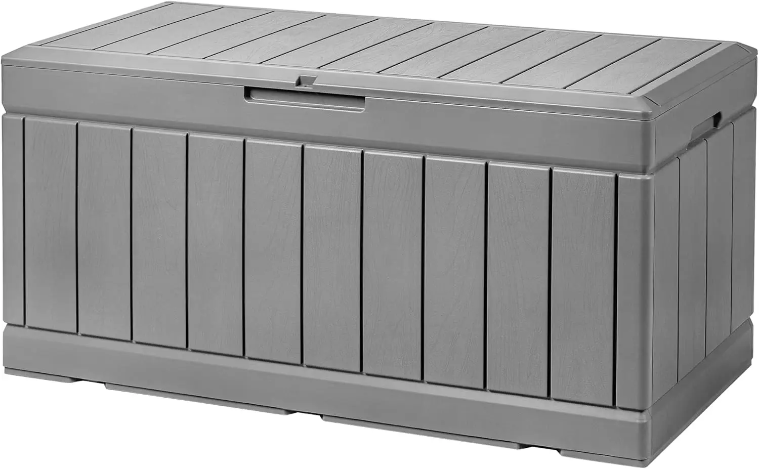 

85 Gallon Deck Box Lockable Resin Outdoor Storage Box waterproof Outdoor Container for Patio Furniture Cushions, Pillow (Grey)