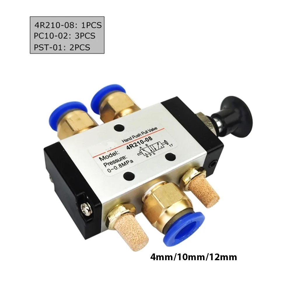Manual Pneumatic Directional Switch Model 4R21008 Designed for Air Applications with Integrated Muffler System